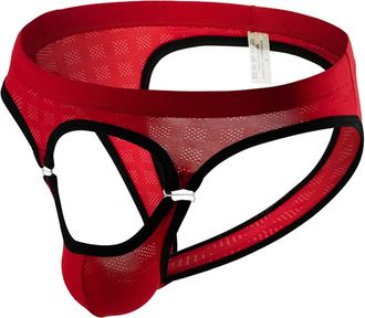 Generic Jock Straps for Men Front Open Hole G-String Thong Hollow Out Thong Underwear Mankini for Man Bulge Pouch JockStraps Panties T-Back Bikini Lingerie Se