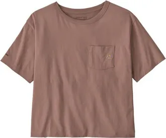 Patagonia Fitz Roy Massif Easy Cut Pocket Tee T-Shirt f&uuml;r Damen | braun