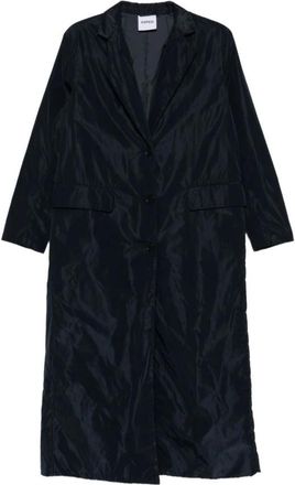 Aspesi Coats - Dames - Mantel - Blauw - XS - Leer - Jassen