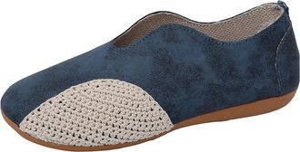 Generic Ladies Slip On Shoes Breathable Casual Pumps Shoes Stylish Lightweight Foldable Versatile Comfortable Walking Shoe Work Holiday Blue