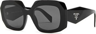 Prada Oversized Sunglasses - Black - One Size
