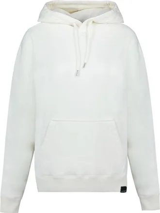Courr&egrave;ges Womens Cotton Oversized Hoodie White Hoodies