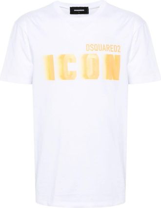 Dsquared2 Icon Blur-print cotton T-shirt - men - Cotton - S - White