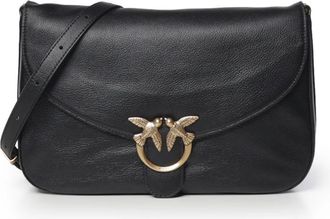 Pinko Pinko - Love Classic Schoudertas - Dames - Tassen - Zwart - Maat: ONE Size Zijde