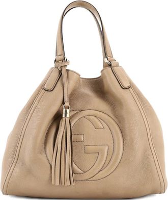 Gucci Soho Leather Large shoulder bag - Beige