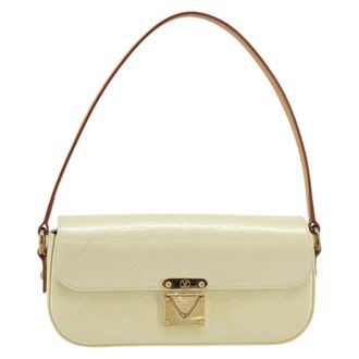Louis Vuitton Malibu Street Monogram Vernis Beige Patent_Leather Handbag (Pre-Owned)