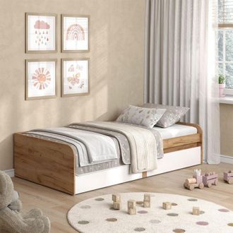 Vicco Cama Infantil Clario, Blanco/artesano, 90x200 Cm Sin Colch&oacute;n, Vicco