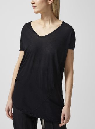 Rick Owens Womens Plunging V-neck long T-shirt