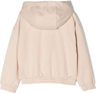 Michael Kors Stretch Polyester Blend Hoodie - Beige