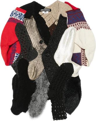 Junya Watanabe Mixed-material Patchwork Cardigan