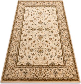 RugsX Wool carpet OMEGA ARIES flowers pearl beige 235x350 cm