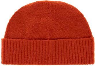 Jil Sander Wool Beanie Hat - Heren - Hoeden - Oranje - S - Wol - Accessoires