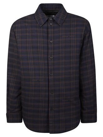 Off-white Lbl Check Checkered Padded Cotton Overshirt
