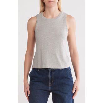 L'agence Mikaela Crop Tank in Heather Grey at Nordstrom Rack, Size X-Large