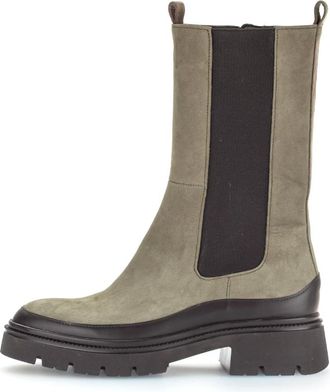 Gabor Middenhoge laars met stijlvol design - Dames - Chelseaboots - Groen - 42 EU - Schoenen