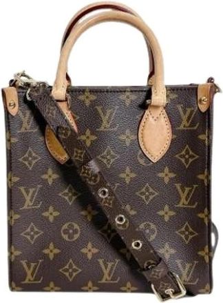 Louis Vuitton Tweedehands Canvas Louis Vuitton tassen - Dames - Vintage Mini Tas - Bruin - ONE Size - Vintage