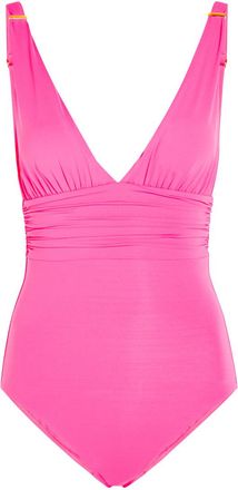 Melissa Odabash Panarea Plunge V-neck Swimsuit - Pink - 48 (UK16 / XL)