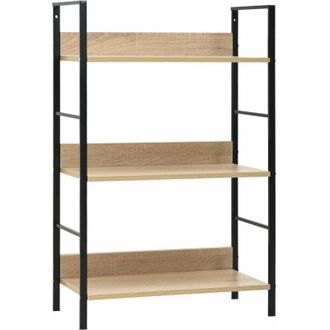 vidaXL Estanter&iacute;a De 3 Niveles Madera Ingenier&iacute;a Roble 60x27,6x90,5 Cm Vidaxl
