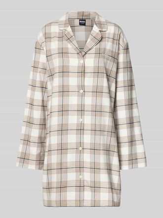 HUGO BOSS Comfort Fit Nachthemd aus Baumwoll-Mix Modell HOLIDAY in Beige, Größe XXL