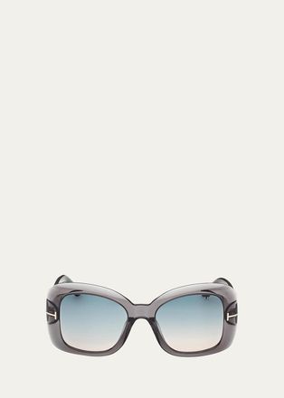 Tom Ford Sandra-02 52MM Square Sunglasses