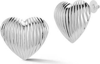 Glaze Jewelry Puffy Heart Stud Earrings in Silver at Nordstrom Rack