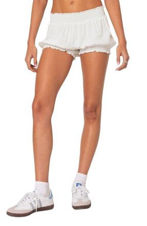 Edikted Adelaide Shorts in White at Nordstrom, Size Medium