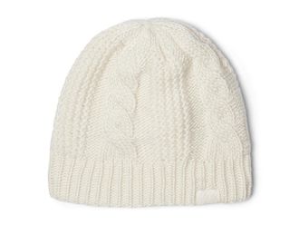 The North Face Oh Mega Lined Beanie Traditional Womens Hats White Dune, Polyester