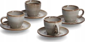 ZELLER PRESENT Zeller Juego De Tazas Chic Taupe 60 Ml