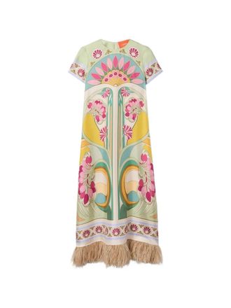 La DoubleJ Swing Dress With Feathers