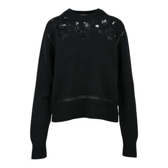 Ermanno Scervino Dames, Truien, Zwart, Maat: XS Viscose