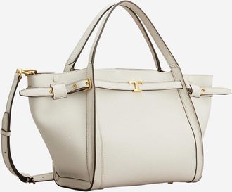 Tod's Womens Leather Shopping Bag White Calfskin Handbags Hand