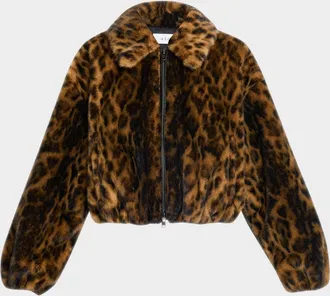 A.L.C. Esme Leopard Faux Fur Jacket