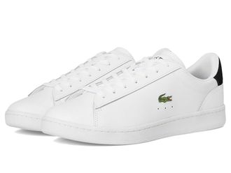 Lacoste Carnaby Set Leather Sneakers Mens Shoes White/Black : 11.5 D - Medium