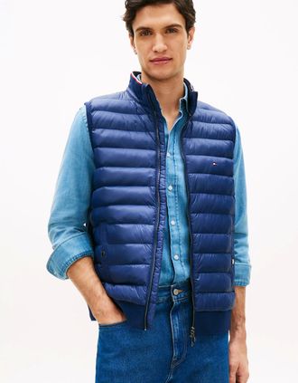 Tommy Hilfiger Mens Tommy Hilfiger Mix Media Essential RWB Mens Gilet - Carbon Navy - Size: 42/Regular