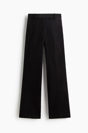 H&M Cordhose in Bootcut - Schwarz