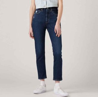 Levi's Womens Levis 501 Skinny Jeans in Dark Blue