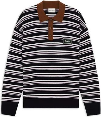 Dr&ocirc;le de Monsieur Gestreepte polo met lange mouwen - Heren - Polos - Veelkleurig - M - Tops