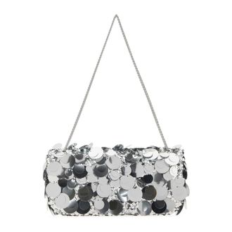 Paco Rabanne Sparkle Baguette Bag - female - Rabanne - Shoulder Bags - Gray - ONE SIZE - Bags