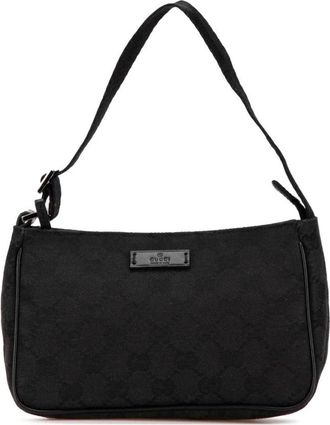 Gucci Pre-owned Shoulder Bags, female, Black, Size: ONE SIZE Pre-owned GG Canvas Shoulder Bag