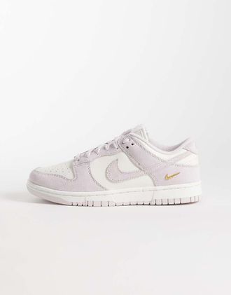 Nike Dunk - Sneakers basse bianche e rosa-Bianco