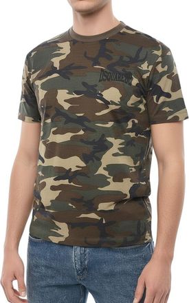 Dsquared2 Green Camo Print T-Shirt