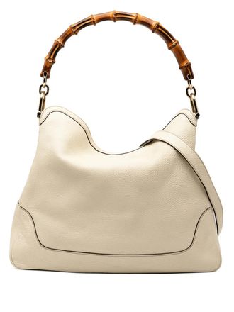 Gucci 2016-2025 Calfskin Bamboo Diana satchel - White