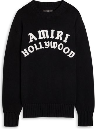 Amiri Hollywood Crew Knit Jumper - Black - XL