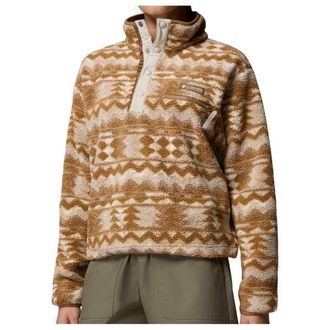 Columbia Helvetia II Printed Cropped Half Snap Fleecepullover f&uuml;r Damen | beige/braun