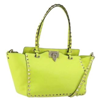 Valentino Pre-owned Handbags, female, Yellow, Size: ONE SIZE Pre-owned Vintage Tote Bag