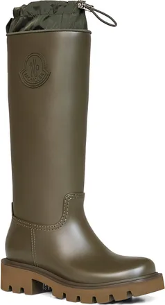 Moncler Womens Boots Kickstream High Olive Green Pvc