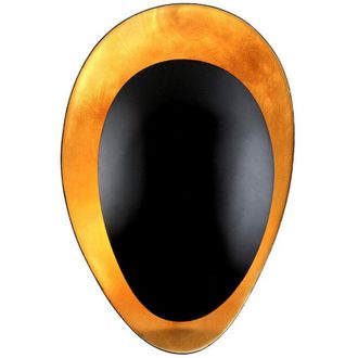 Hudson Valley Lighting Ginger Aplique De Pared 1 Luz Pan De Oro, Negro