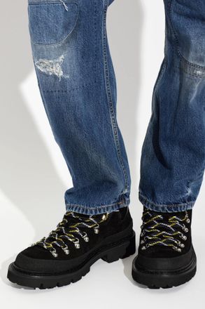 Dsquared2 Suede Shoes With Logo, Mens, Black