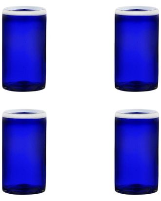 10 Strawberry Street Set Of 4 Leon Mexican Glassware Hiballs