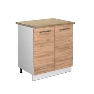 Vicco Armario Bajo Para Fregadero Fame-line, Roble Dorado, 80 Cm, Et Roble, Vicco